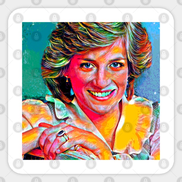 Princess Diana Sticker by Sanzida Design